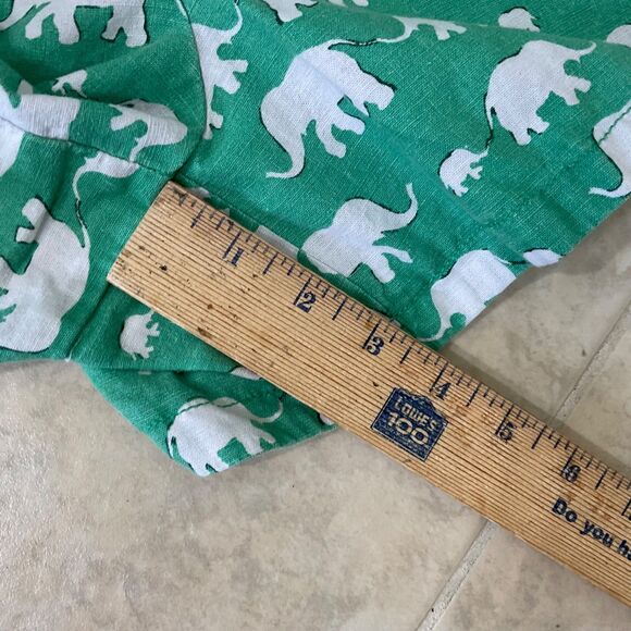 LOFT Riviera Shorts Women’s 16 Green novelty print Elephants Linen Blend - Picture 7 of 10